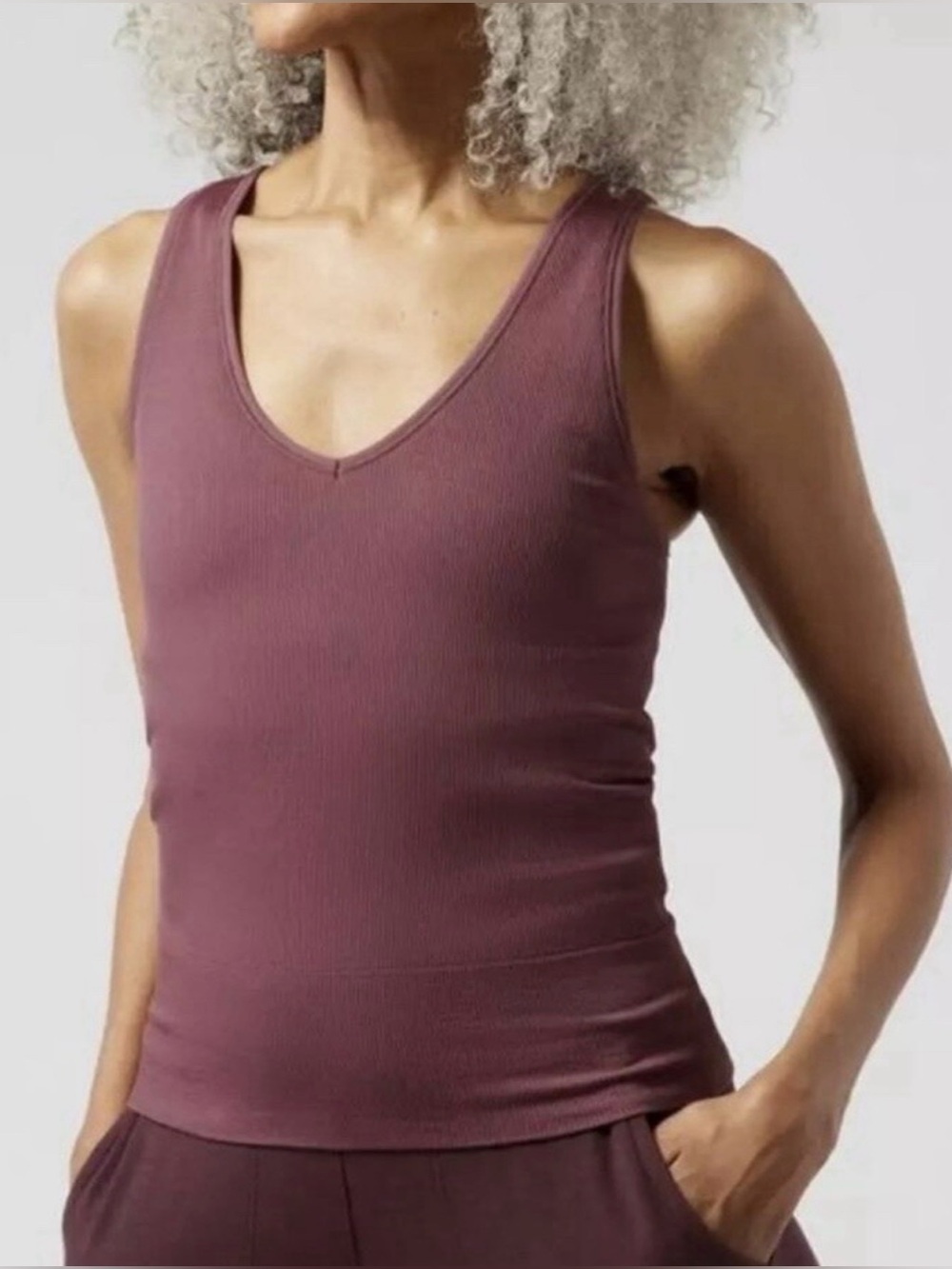 NWT Athleta Aurora Tank Top Ribbed Tawny Rose Size XS